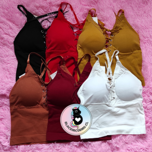 Bralette tipo peto con cordón tipo corset